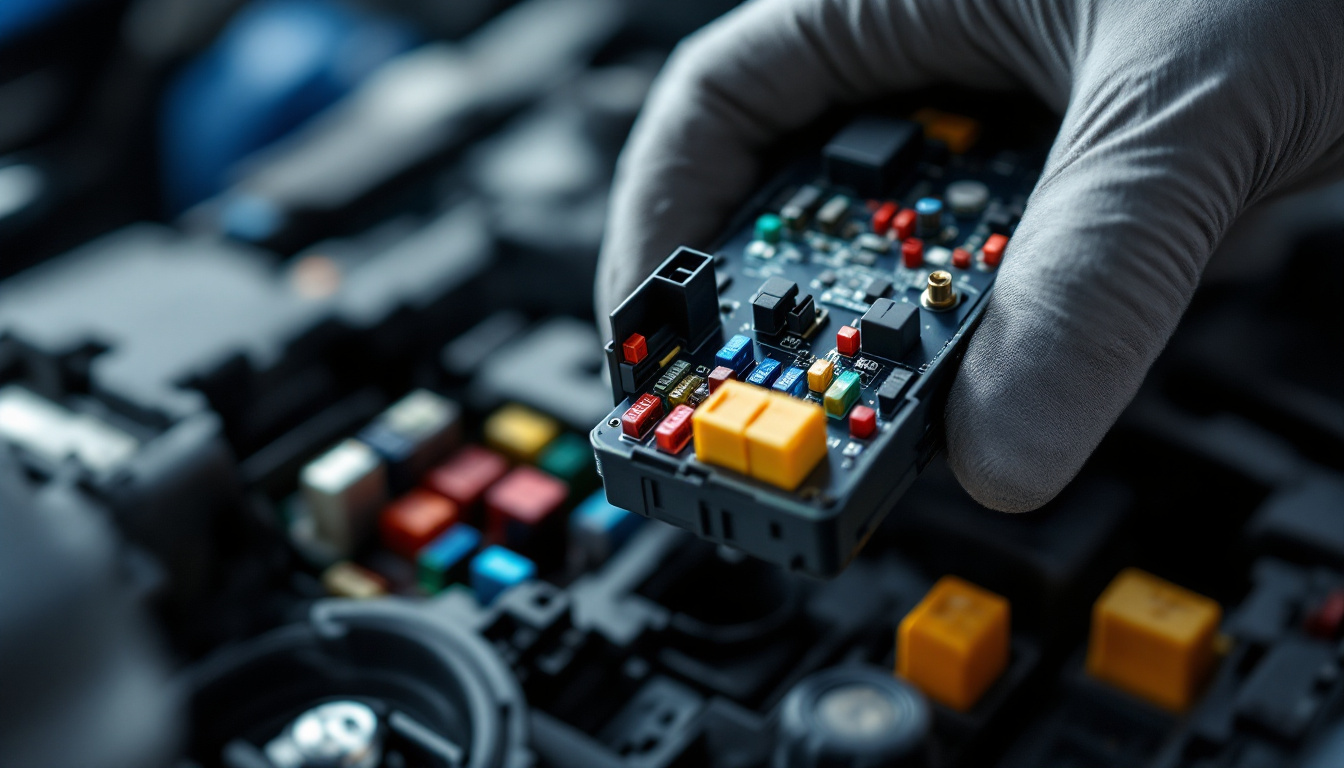 technician programming a replacement body control module under the dash of a vehicle in Aledo TX