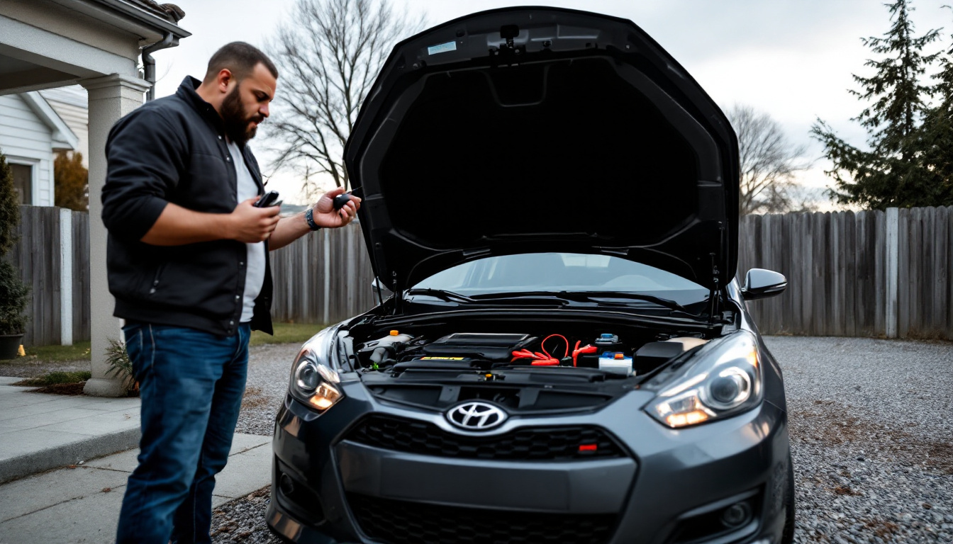 technician diagnosing a key-not-detected no-start after a battery replacement in Aledo TX