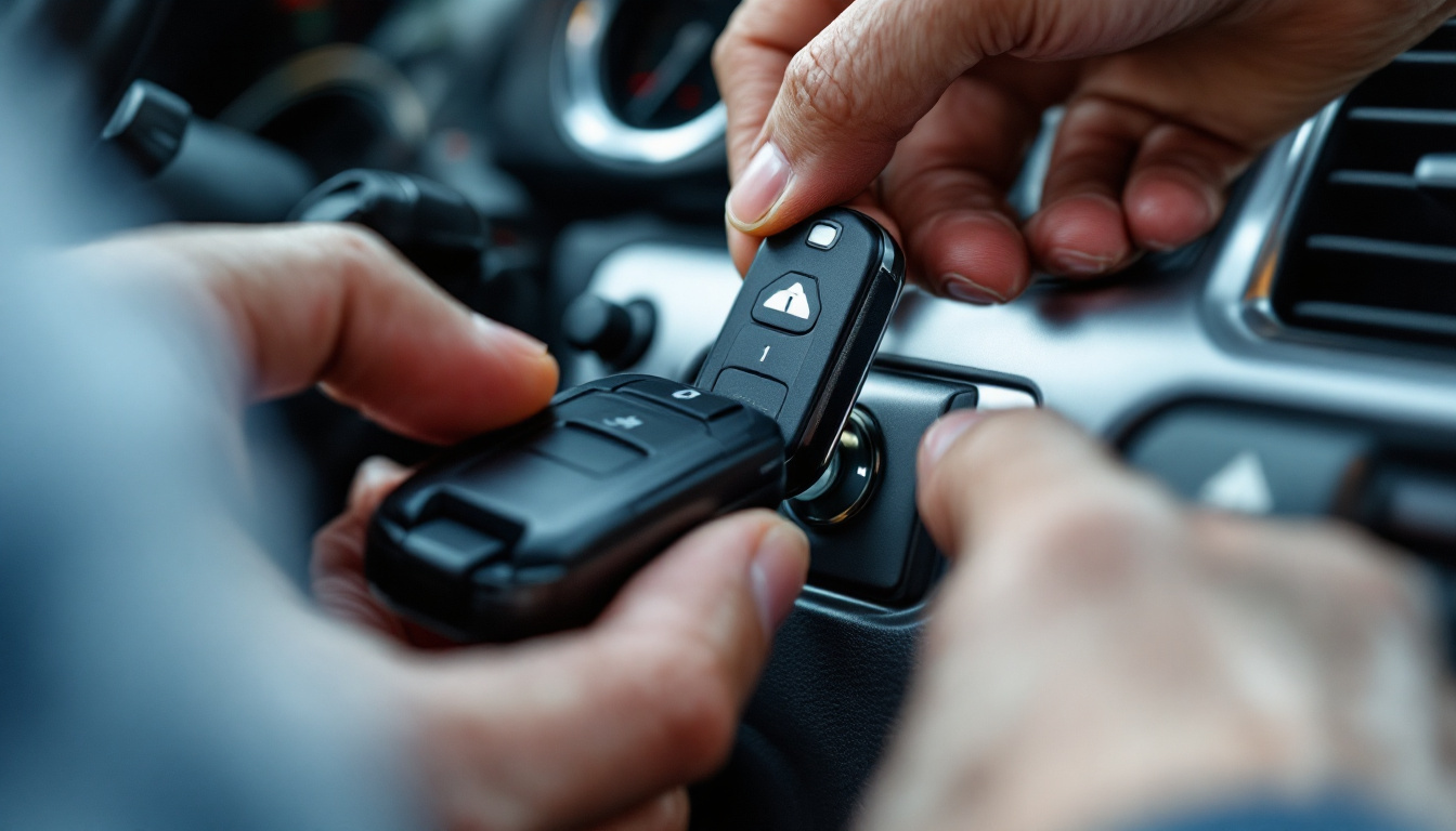 locksmith diagnosing a Dodge Charger ignition and FOBIK node on-site in Aledo TX
