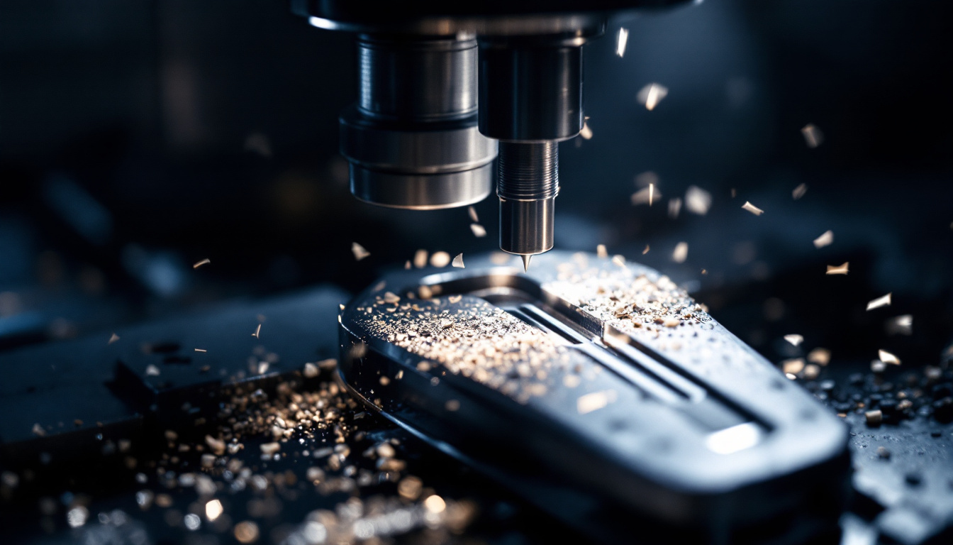 laser-cut sidewinder car key being milled on professional equipment in Aledo TX