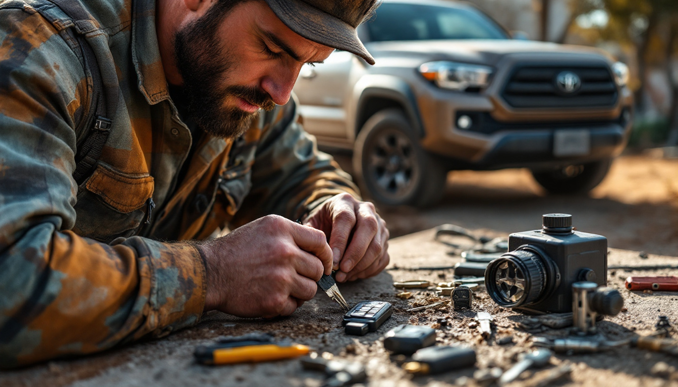 mobile locksmith programming a Toyota Tacoma smart key in Aledo TX